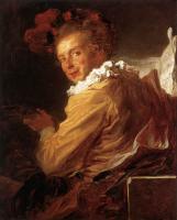 Fragonard, Jean-Honore - Man Playing an Instrument
